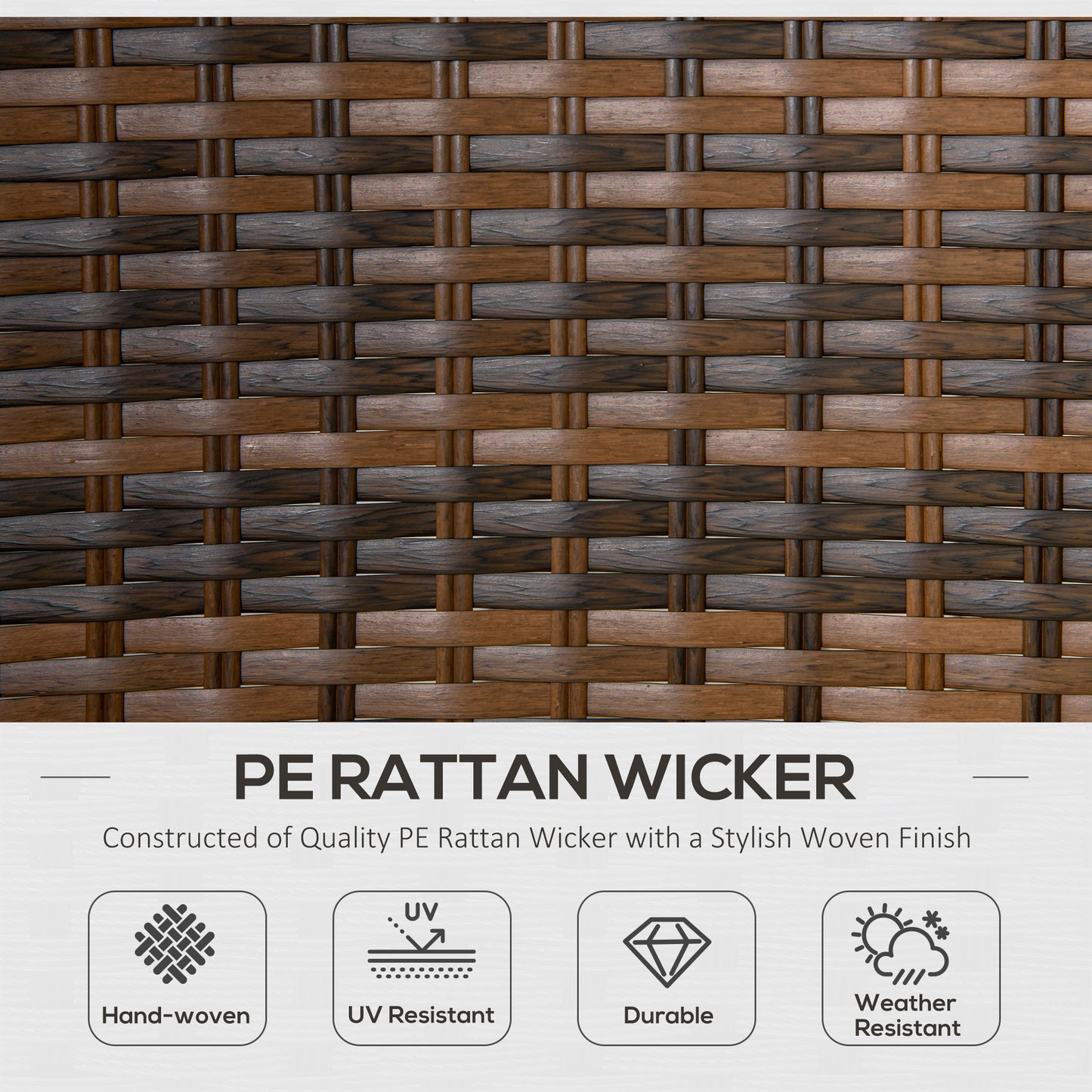 4 Piece PE Outdoor Patio Furniture Set