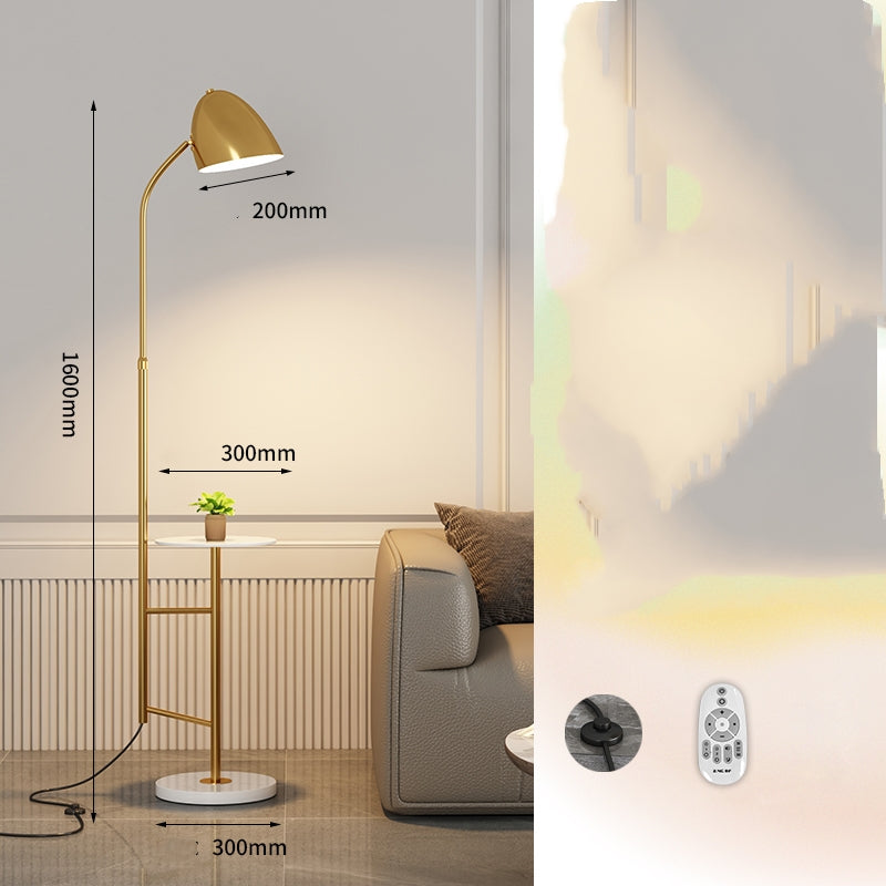 Black Marble Floor Lamp With Wireless Charging
