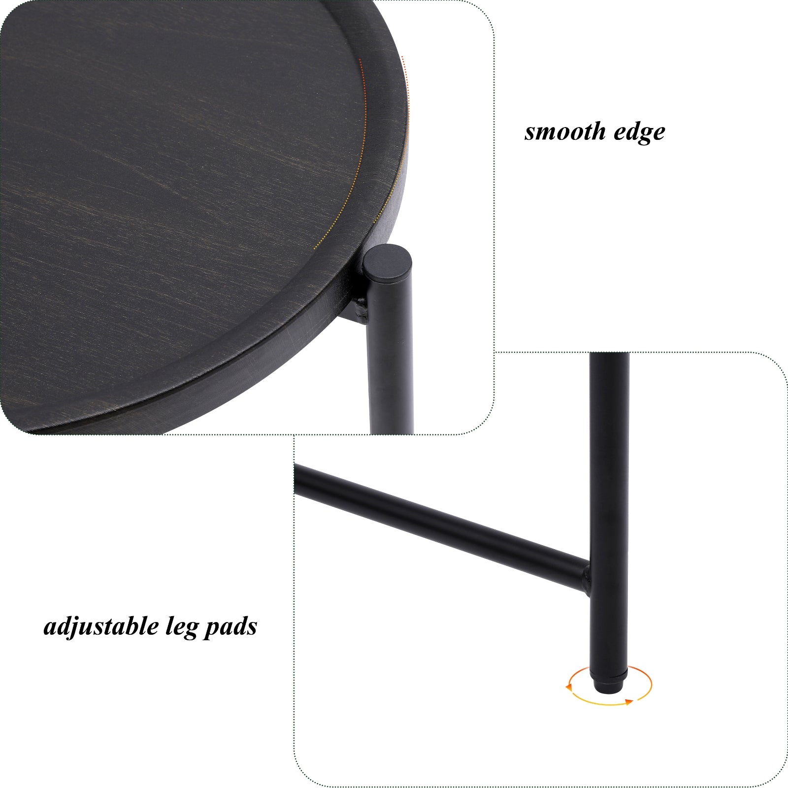 Metal Oval End Table