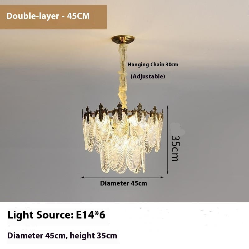 Glass Chandelier Living Room Simple Creative Bedroom Chandelier