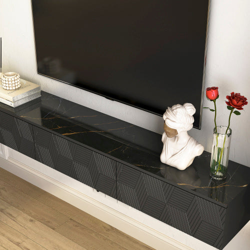 Black Gloss LED TV Stand