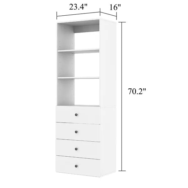 Wooden Closet Organizer Modern Open Wardrobe Bedroom
