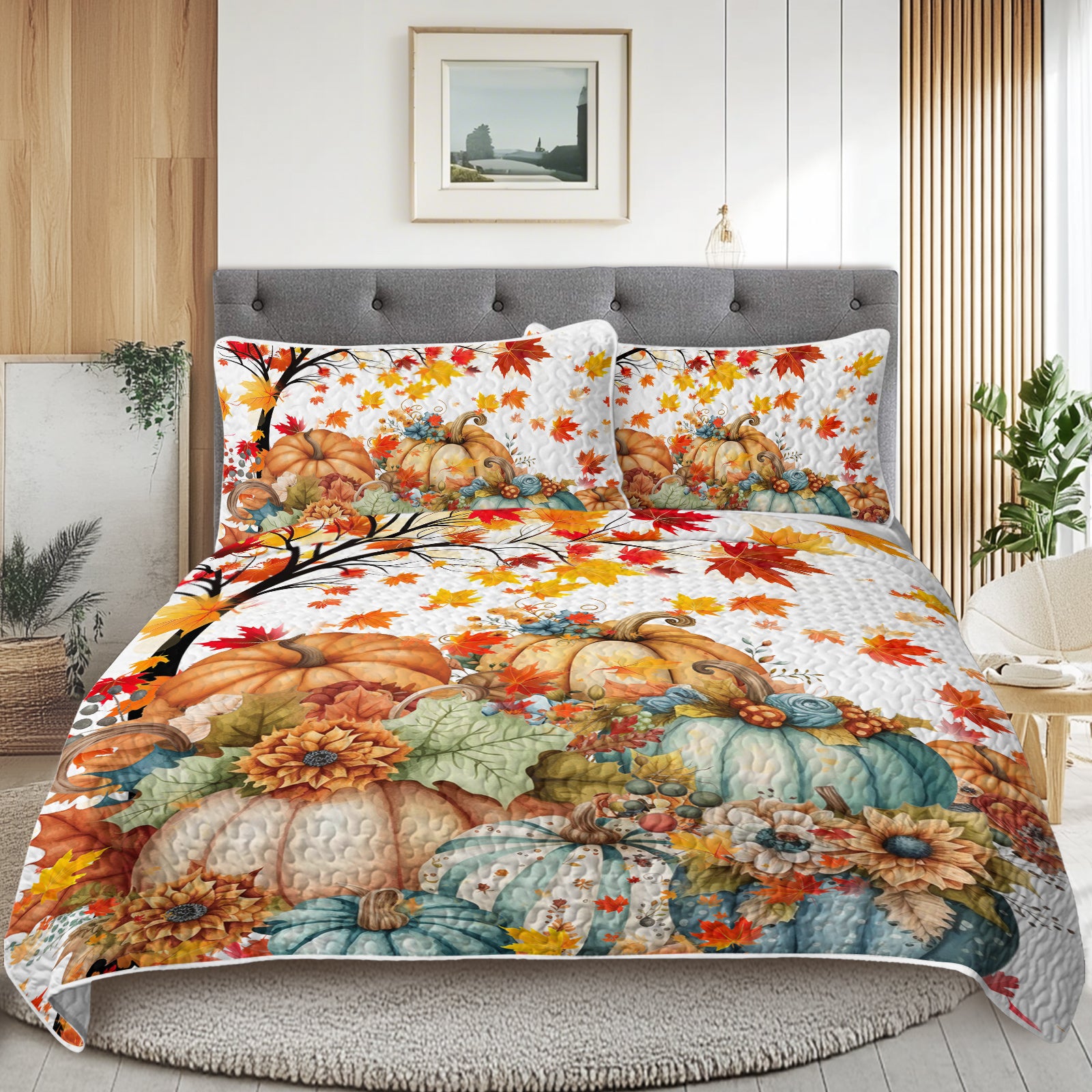 Autumn Pumpkin Quilt Set