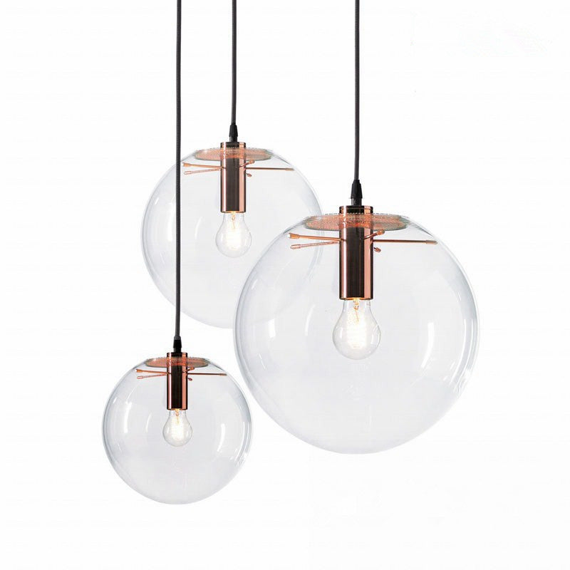 Nordic Postmodern Minimalist Transparent Glass Chandelier