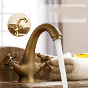 Antique Brass Washbasin Faucet