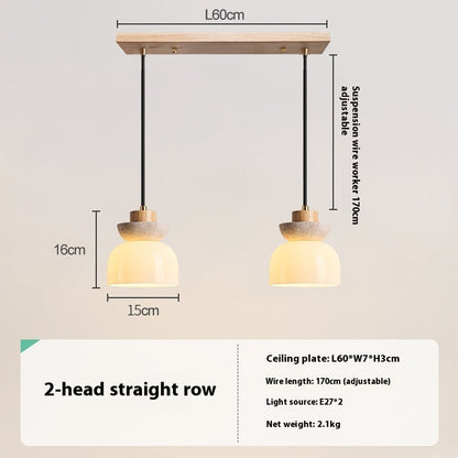 Japanese Style Bedroom Bedside Small Droplight Log Cream Style