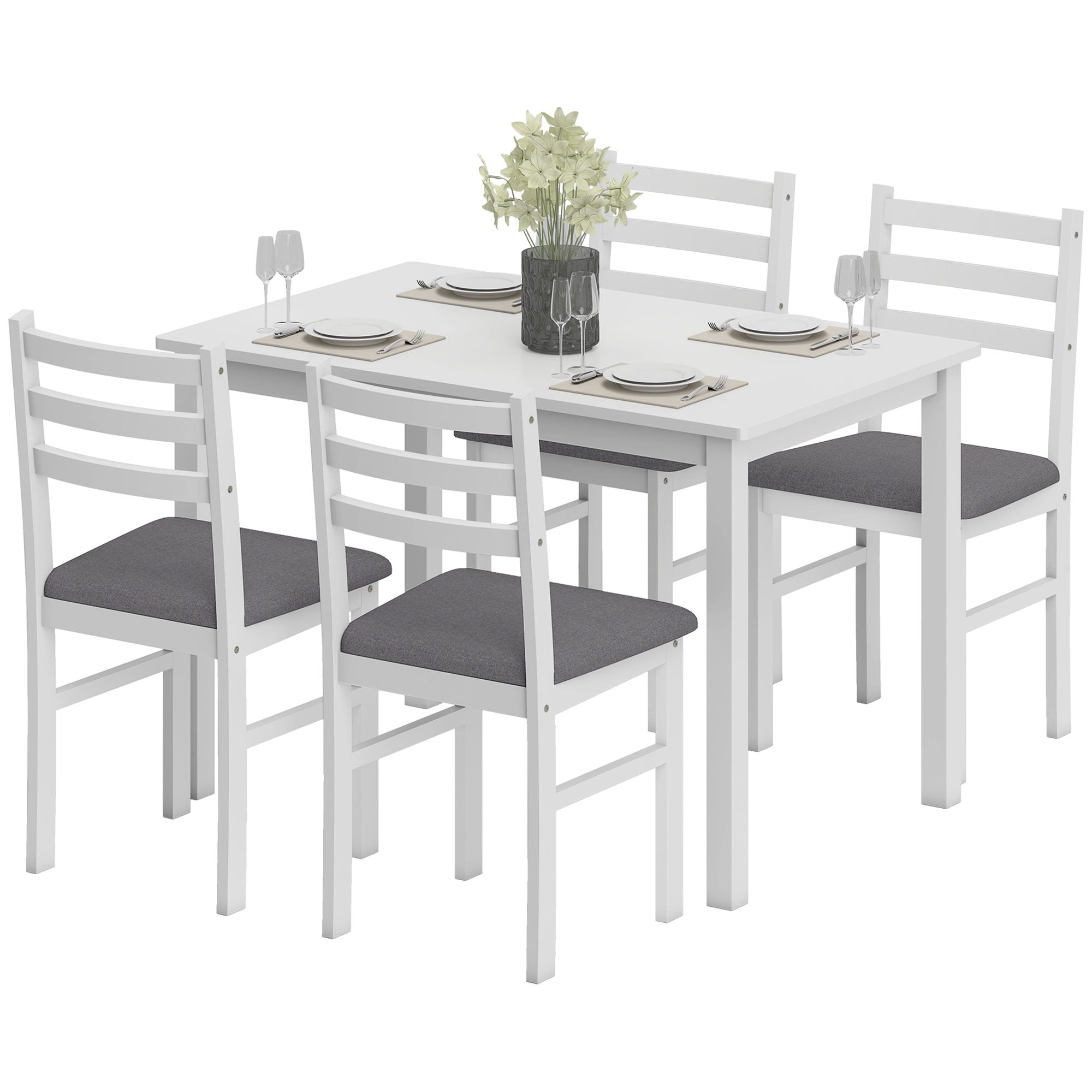 White Farmhouse Dining Set
