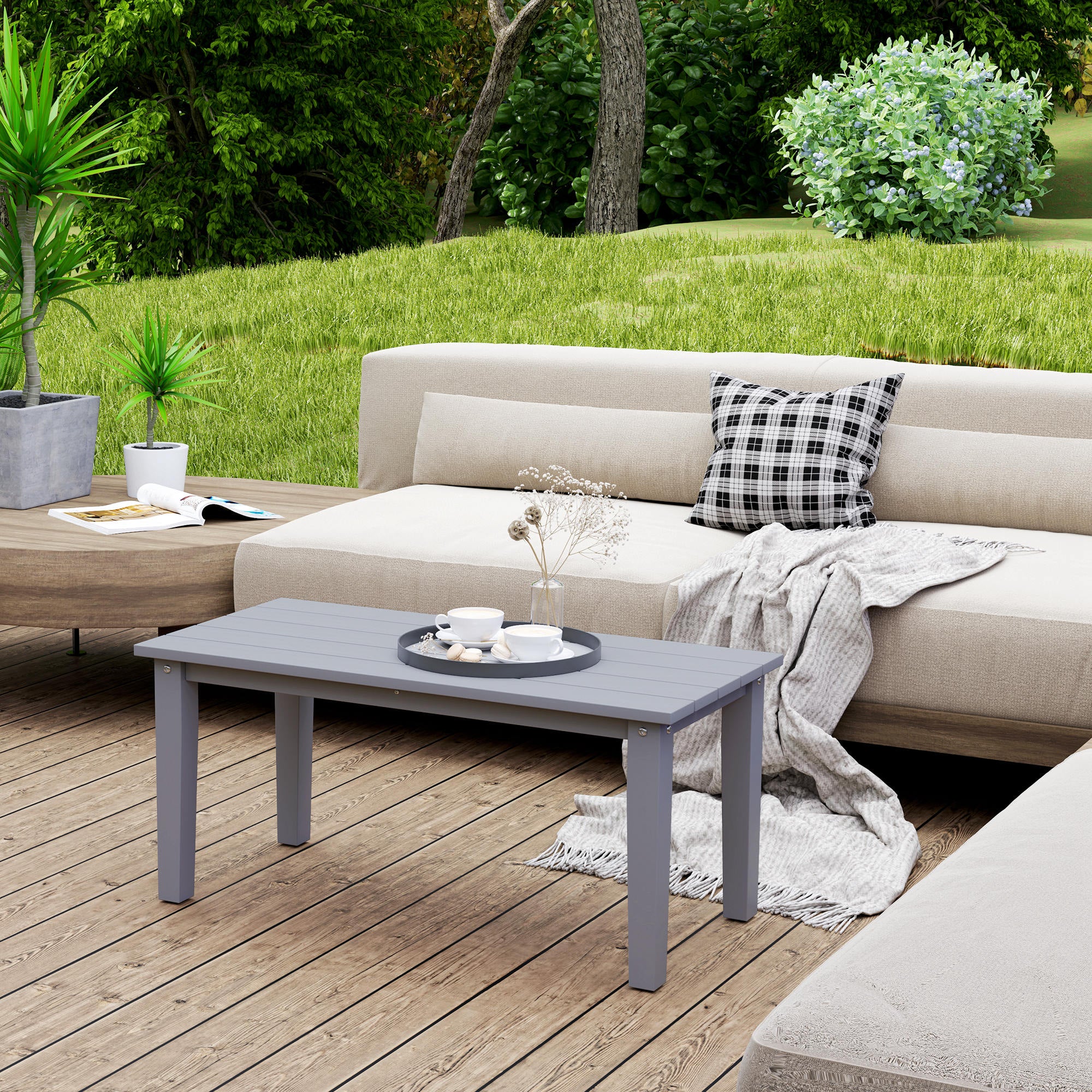 Black Outdoor Coffee Table