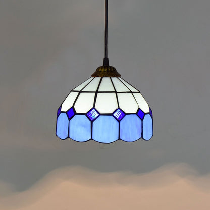 Retro Mediterranean Creative Stained Glass Chandelier