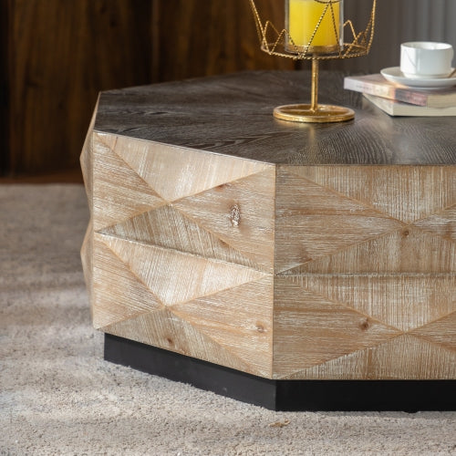 Retro Wood Octagon Table