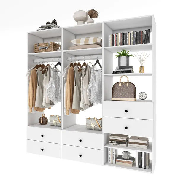Wood Armoire Closet Organizer System Bedroom