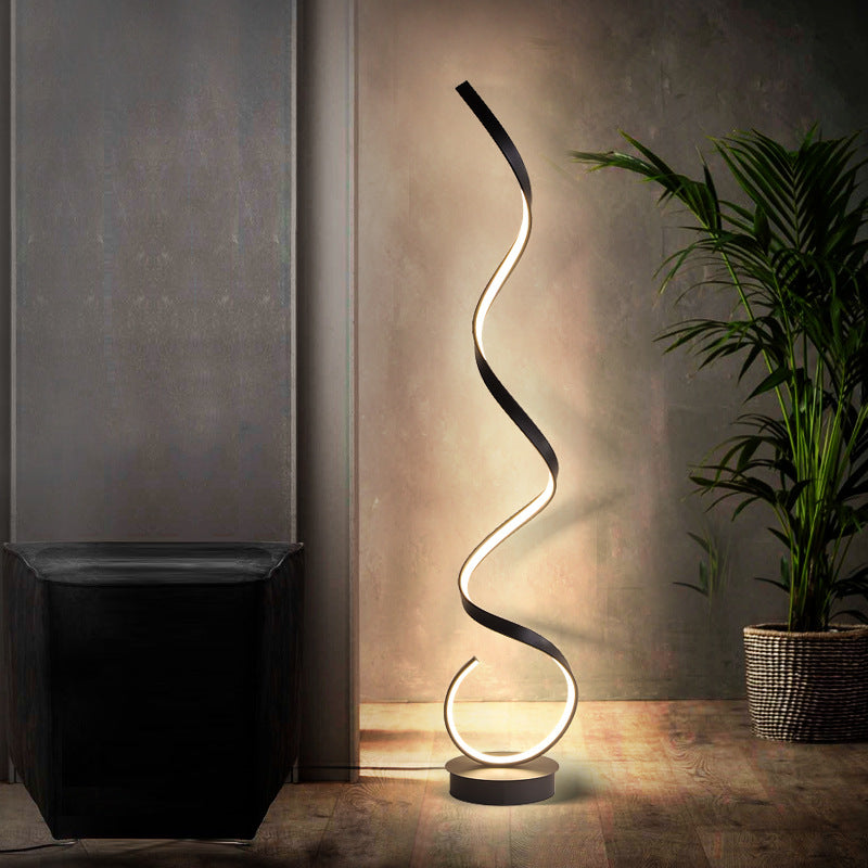 Black Spiral Floor Lamp