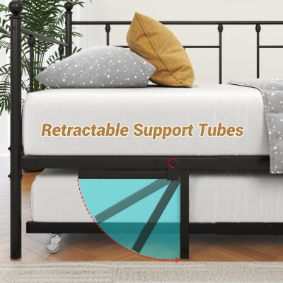Black Victorian Metal Daybed