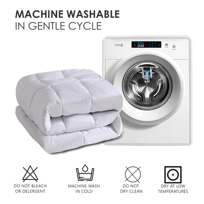 White Plump Duvet, Extra Large Checkered Quilting Luxury Hotel-grade For Bedrooms And Guesthouses. Ultra-soft Thickened Warmth, All-season Use. Simple Bohemian Style. Perfect Christmas Gift.