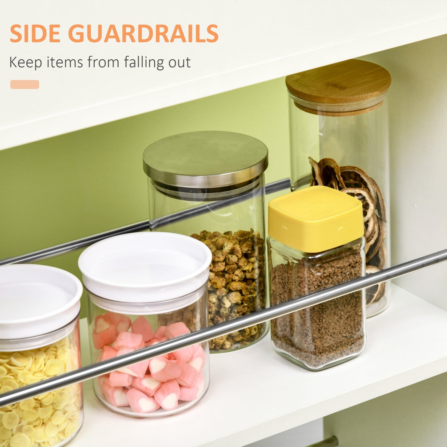 6.25" x 20.5" x 28.25" Rolling Narrow Bathroom Side Storage Cabinet