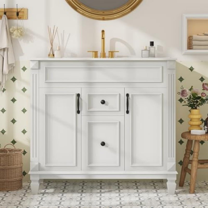 White Vanity Sink Cabinet
