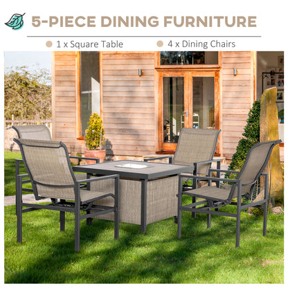 5 Piece Garden Patio Dining Set
