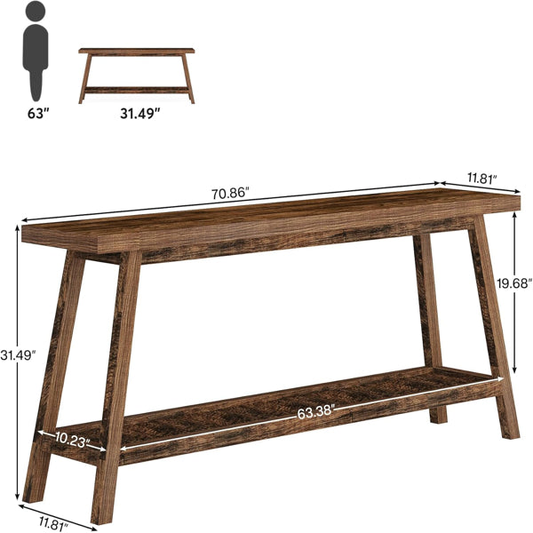 Vintage Wood Console Table