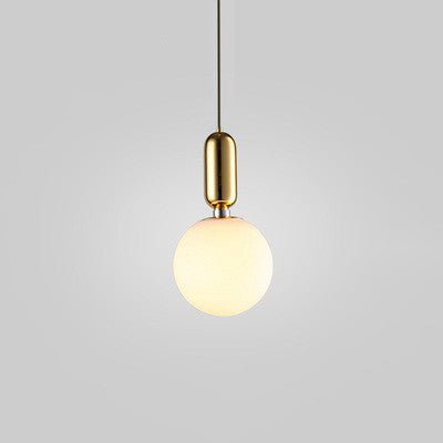 Single Head Glass Ball Chandelier Restaurant