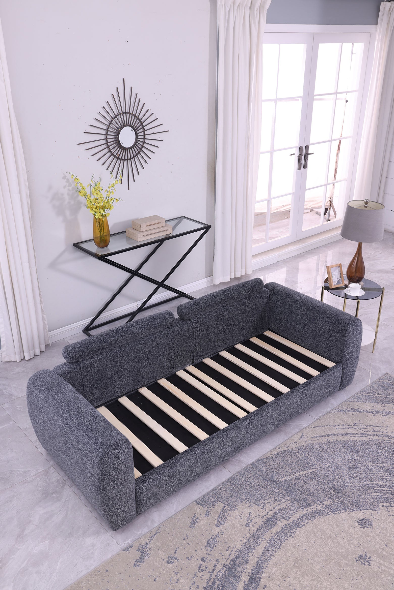 Gray Chenille Sofa