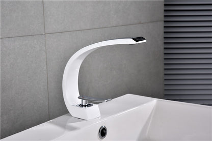 Single hole mixing faucet for washbasin