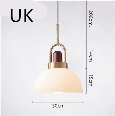 Bedroom bedside balcony ball glass chandelier