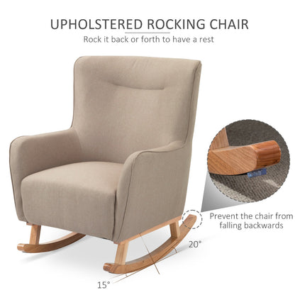 Modern Rocking Chair Sofa Armchair Modern Accent Chair with Thick Padding