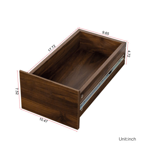 70.87 H Display Storage Cabinet , 4-Tier Shelf, 3 Side Drawers & 4 Small Display Shelves , Modern Wooden Tall Bookshelf Bookcase For Living Room Home Office