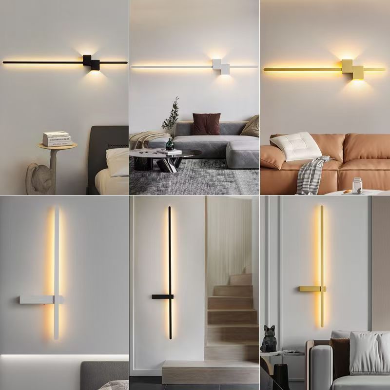 Line Wall Living Room Background Wall Bedroom Bedside Lamp