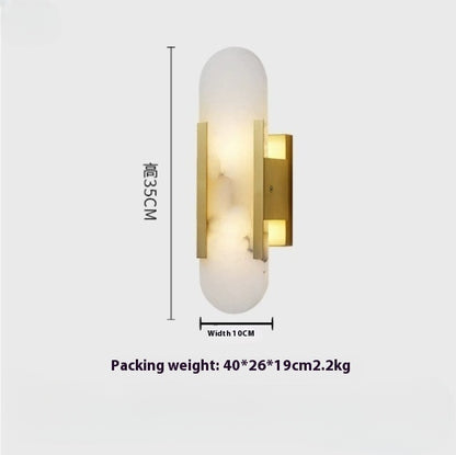 Light Luxury Background Wall Marble Wall Lamp
