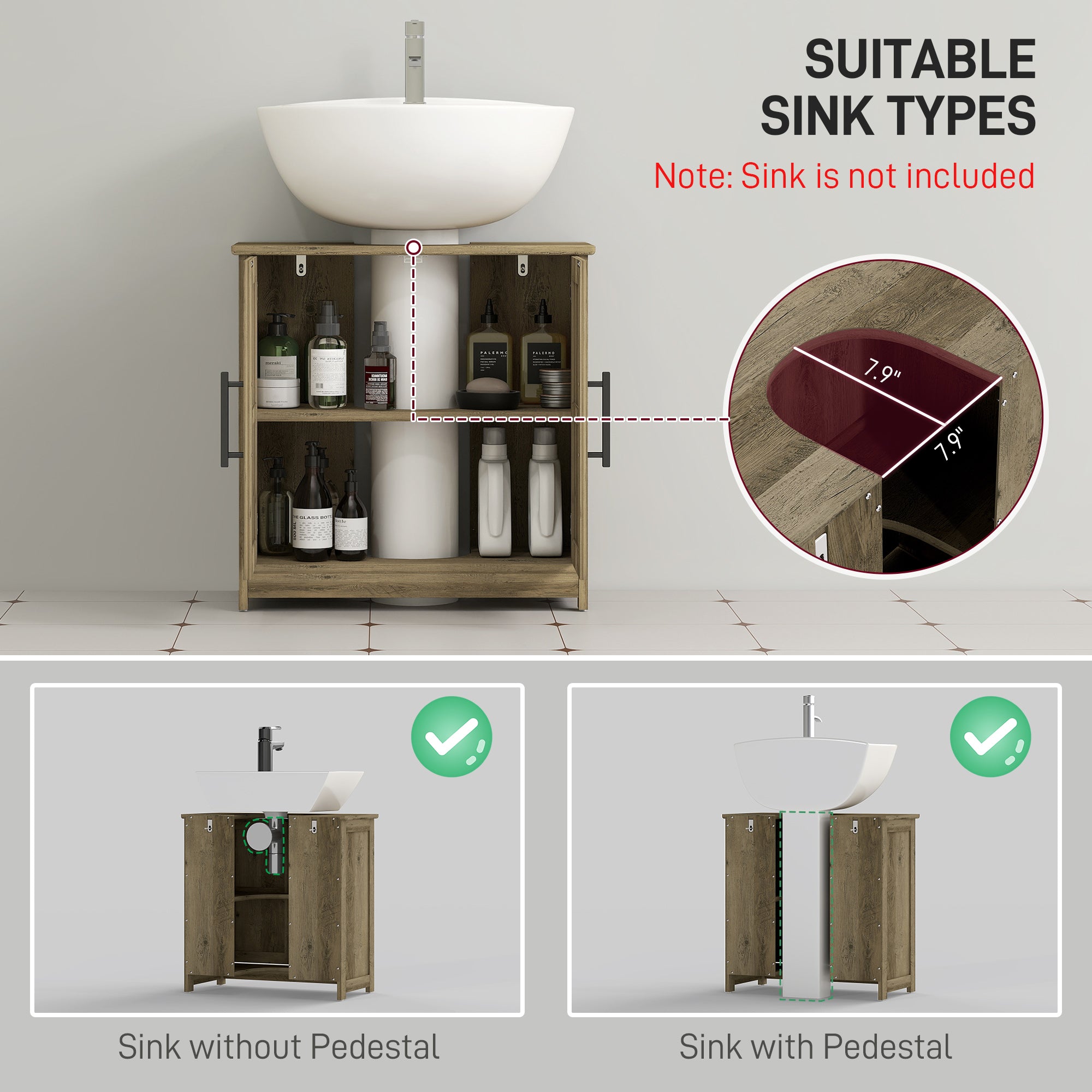 White Barn Door Sink Cabinet