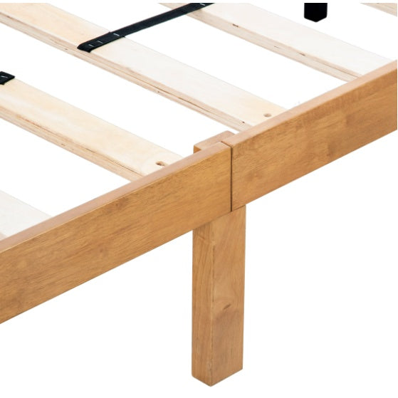 Natural Wood Platform Bed