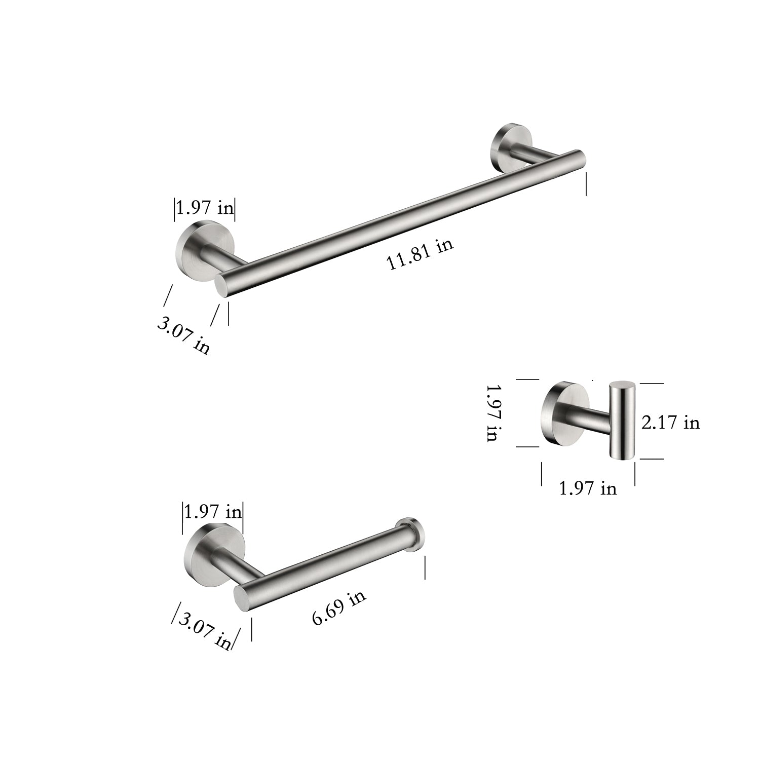 Matte Black Towel Rack Set