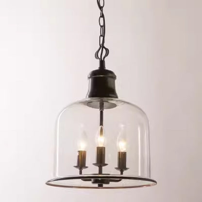 Retro Retro Simple Personality Transparent Glass Chandelier
