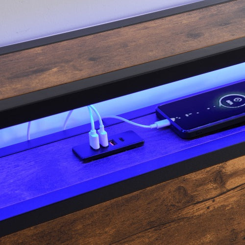Metal Storage Platform Bed
