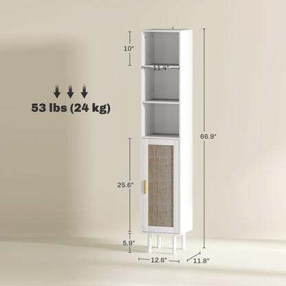 Tall Bathroom Cabinet with Doors