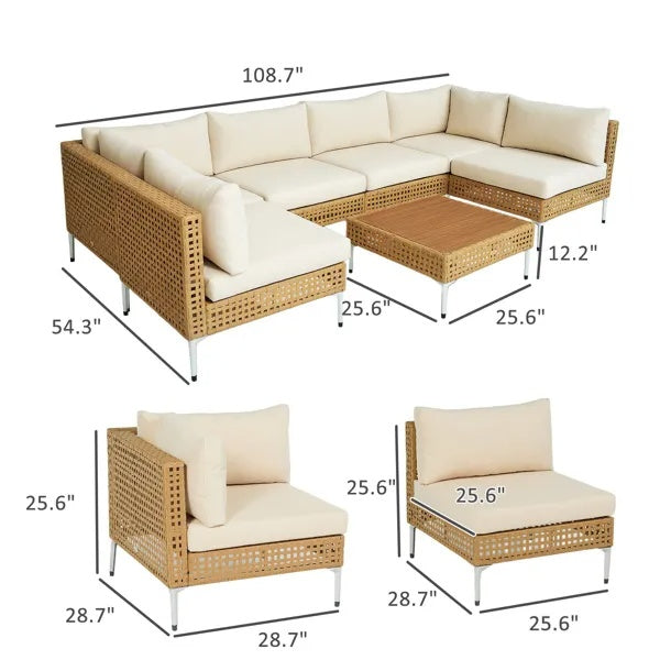 Modular Wicker Patio Set