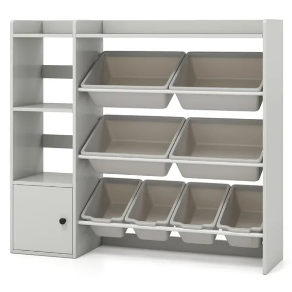 Grey Toy Organizer Cabinet