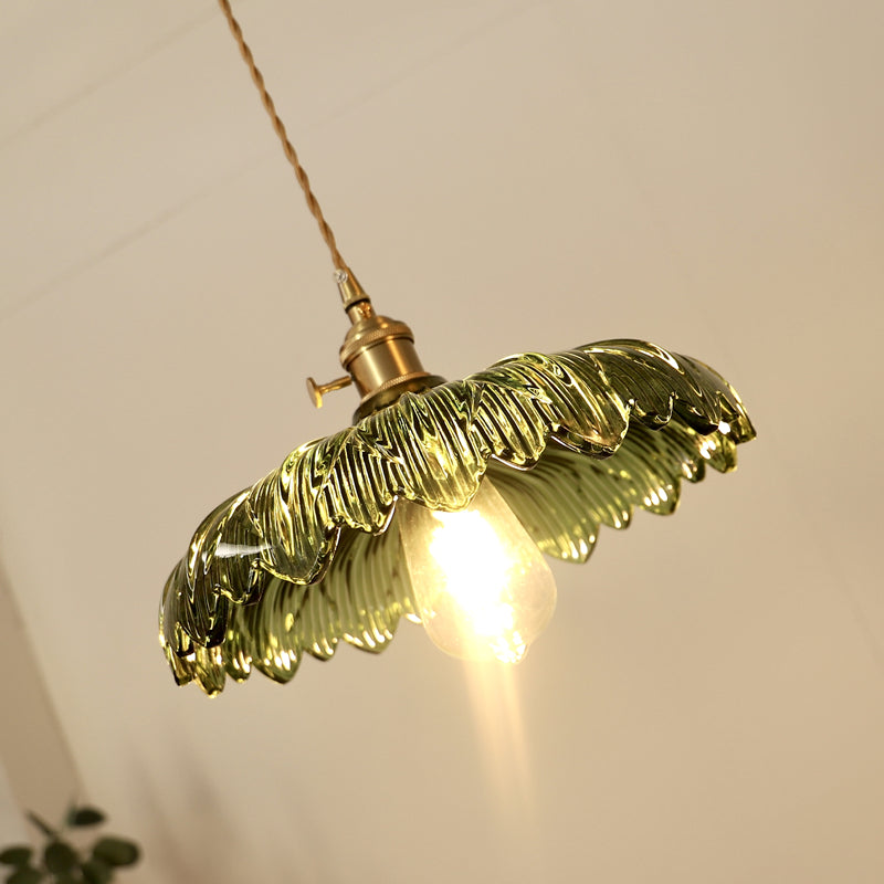 Fashion Simple Vintage Brass Glass Chandelier