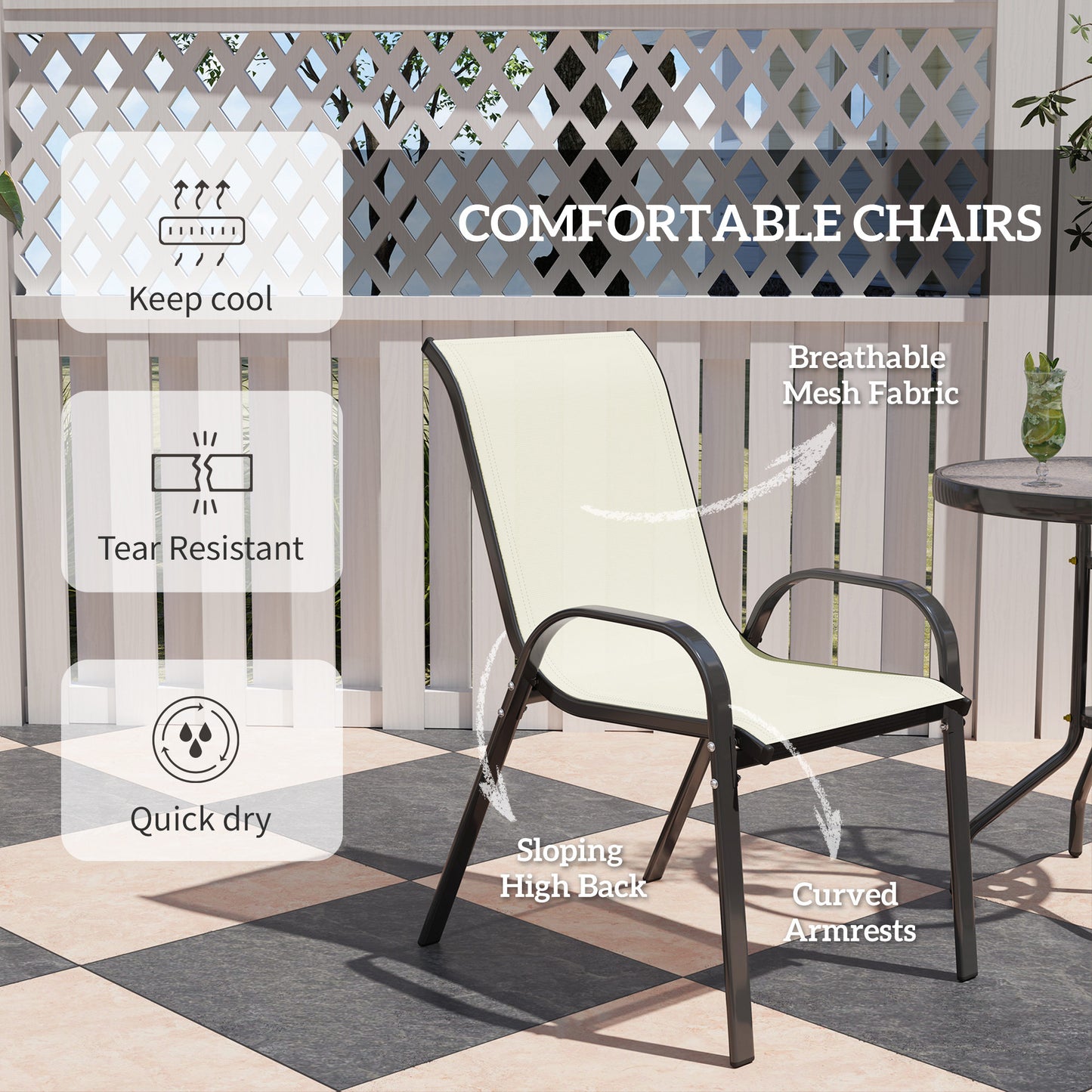 3 Pieces Bistro Set