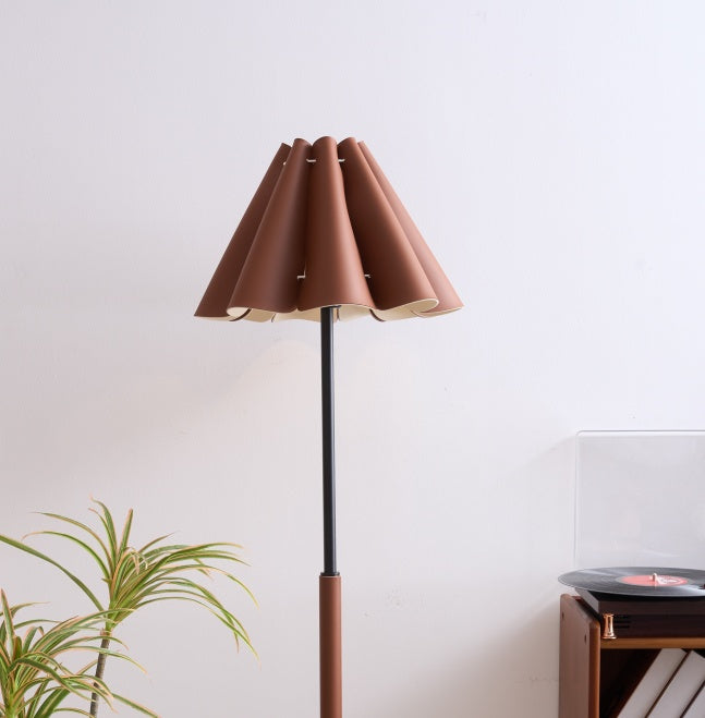 Leather Contemporary Floor Lamp