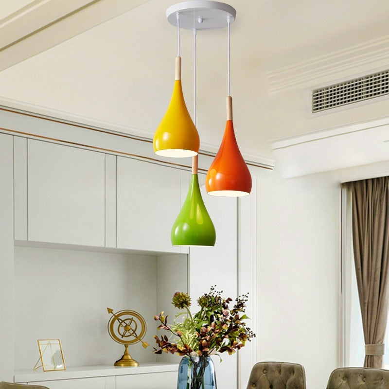 Nordic Macaron Three-end Ceiling Lamp Dining-room Lamp Modern Minimalist