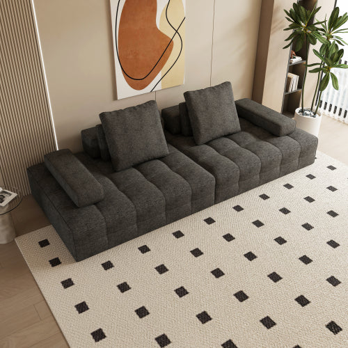 Grey Modern Loveseat Sofa