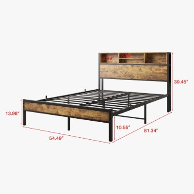 Black Metal Platform Bed