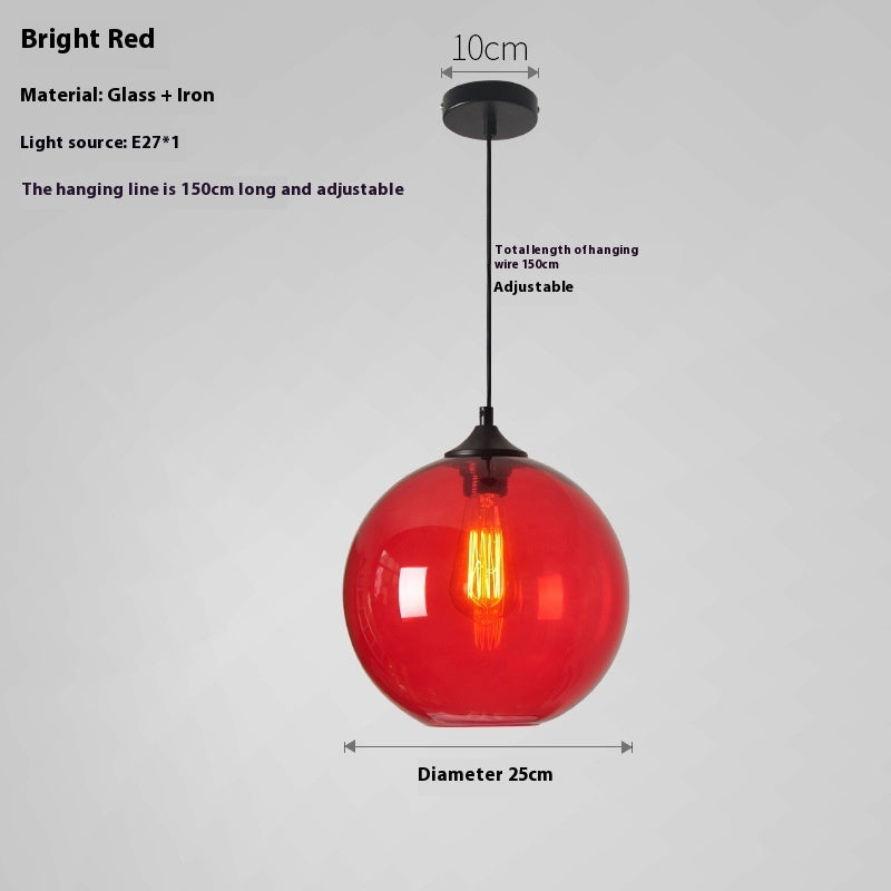 Creative Colored Glass Ball Chandelier