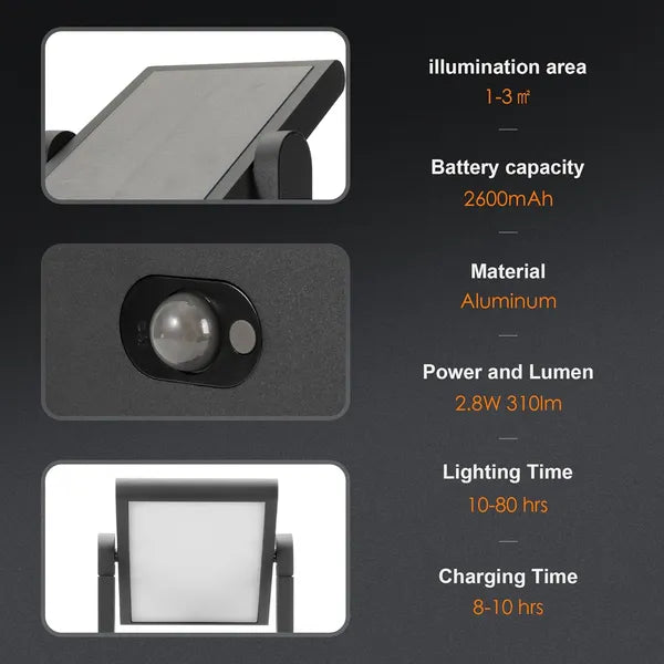 Dusk To Dawn Solar Outdoor Landscape Path Light Exterior Motion Sensor Lights IP65 Waterproof Energy-Saving Lantern 11606