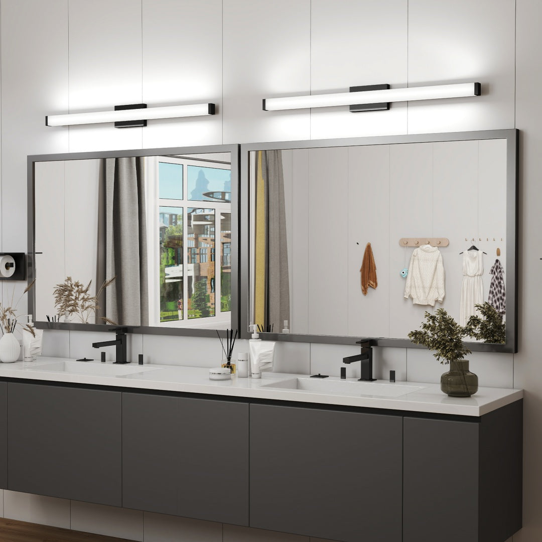 Black Modern Bathroom Light
