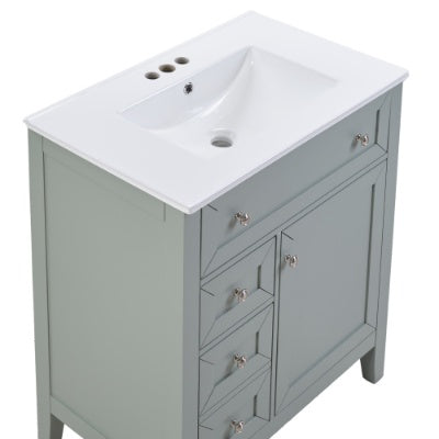 Gray Ceramic Vanity Sink