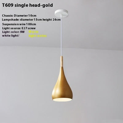 Nordic Macaron Three-end Ceiling Lamp Dining-room Lamp Modern Minimalist