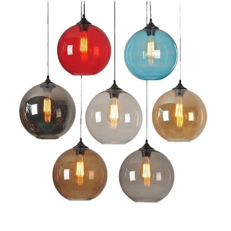 Creative Colored Glass Ball Chandelier